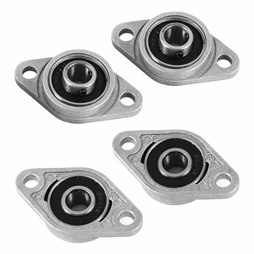 4 Stück Stehlager, KFL08 Pillow Block Lager Flanschlager Stehlager 8mm Innendurchmesser Zinklegierung Selbstausrichtung Stehlagerflansch Lager Lagerbock mit Kugellager für Eine Vielzahl von Maschinen