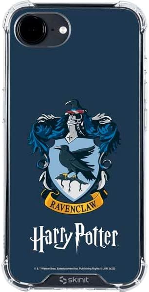 Skinit Clear Phone Case Compatible with iPhone 16e - Officially Licensed Wizarding World Harry Potter Hogwarts Houses Crest Design