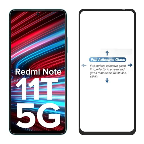 Image of POPIO Military-Grade Gorilla Tempered Glass for Redmi Note 11T 5G / Xiaomi Poco M4 Pro 5G | 9H Hardness, Edge-to-Edge, Bubble-Free