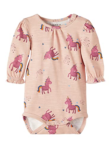 NAME IT Baby Girls NBFTANNA LS Langarm Body, Rose Smoke, 68