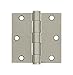 3.5 in. x 3.5 in. Heavy Duty Square Steel Hinge - Pair (Set of 10) (Antique Brass)