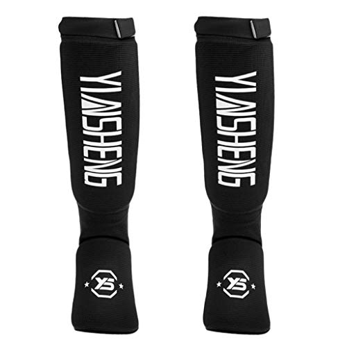 Almencla 2 Peças Shin Peito Do Pé Guardas Artes Marciais Shin Guardas para Treino, Kickboxing - Blac