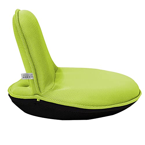 Rebecca Mobili Sillón Plegable, Silla de Suelo, Malla Poliéster, Verde Negro, Yoga Lectura, Salón - Tamaño: 44 × 52 × 50 cm (A x AN x FON) - Art. RE6677