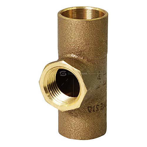 Supply Giant Ddgu3412 C X C X F Lead-Free Cast Brass Tee Fitting With Solder Cups And Female Threaded Branch, 3/4'' X 3/4'' X 1/2'' #TOP1