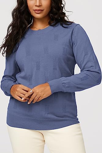 Image of Arach&Cloz Women's Soft Knit Sweater Fall Dressy Casual Pullover Tops