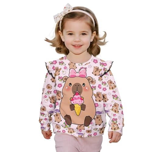 GePrint Girl’s Round Neck Long Sleeve Sweatshirt Little Girls Crewneck Sweatshirt as Sports Wear, Daily Wear, Outing Wear2