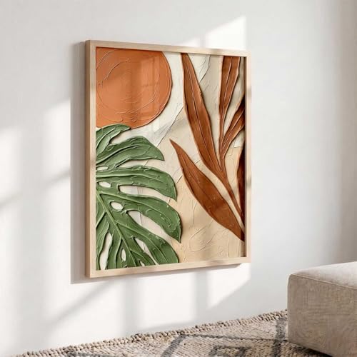 Image of kotart Aesthetic Botanical Art Home Decoration Painting | Boho Paintings With Frame For Living Room Bed Room Hotel Wall Decor Digital Reprint (14X20 inch)