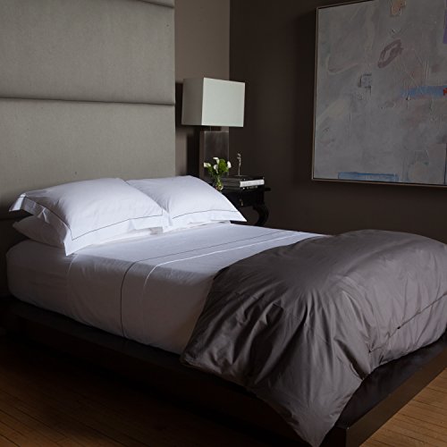 Huddleson White 500Tc Made In Italy Cotton Percale Fitted Sheet - California King #TOP5