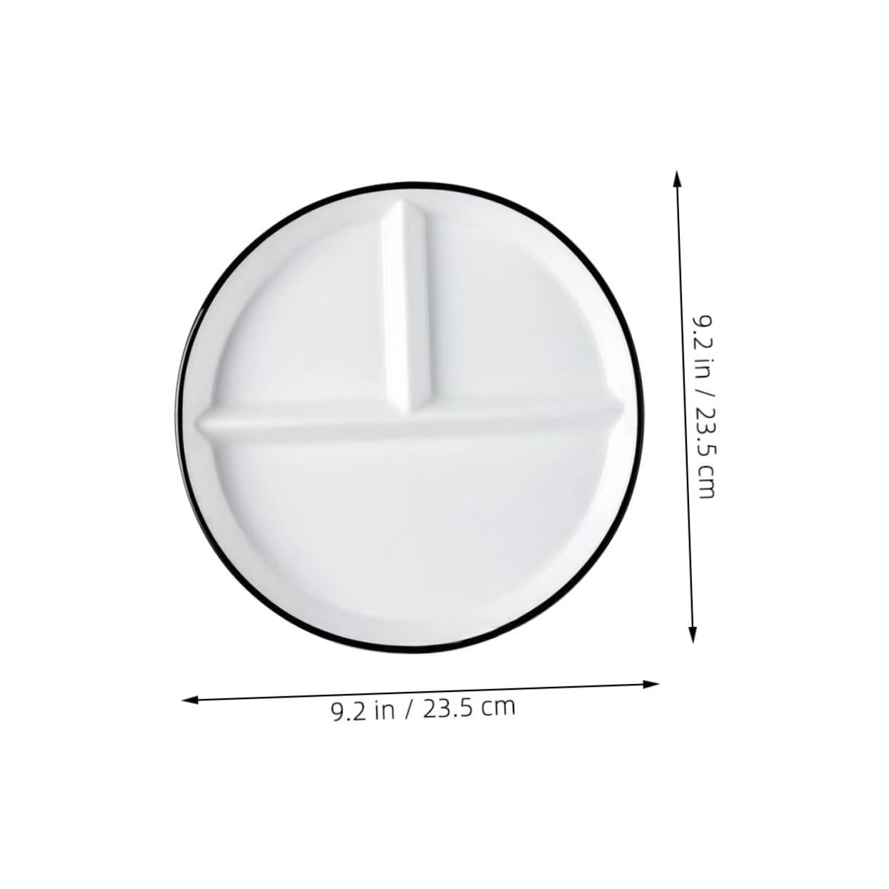 Assiette de Service Compartimentée en Céramique Blanche