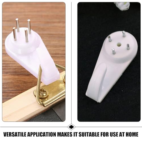 Image of HOMSFOU Strong Load-Bearing Picture Hooks 30pcs Wall Hangers for Concrete Walls