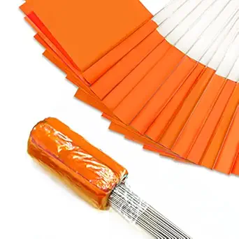 Marking Flags, Orange Marker Flags - 100 Pack | 15x4x5 Inch, Lawn Flags, Landscape Flgs, Marker Flags for Lawn, Survey Flags, Irrigation Flags, Match with for Distance Measuring Wheel.