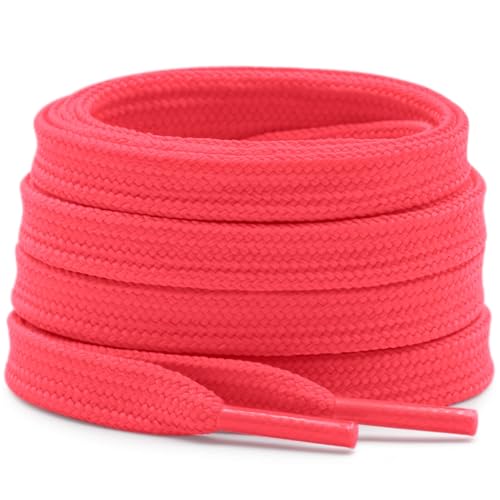 Image of DELELE Solid Flat Shoelaces Hollow Thick Athletic Shoe Laces Strings 2 Pair