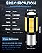 Qoope 1156 1141 LED Bulbs Warm White, 1003 7506 12V LED Bulb Replacement for RV/Camper/Travel Trailer Interior Lights, Turn Signal Reverse Parking Tail Lights, Pack of 10