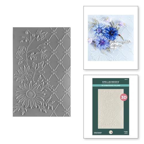 Spellbinders Wildly Beautiful 3D Embossing Folder, White