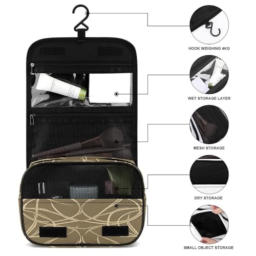 Trousse de toilette lapin marron en polyester lavable et durable