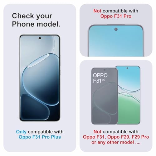 Image of Tempered Glass Screen Protector Compatible For OPPO F31 PRO PLUS 5G with Easy Self Installation Kit
