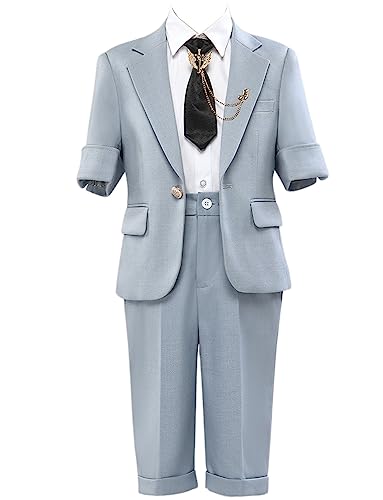 Veste costume garçon deux pièces vêtement de fête et quotidien uni