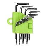 DeeAWai 精密トルクスドライバーセット8本組 T5 T6 T7 T8 T9 T10 T15 T20 L字型 クロムバナジウム鋼 改ざん防止ネジ対応 特殊星型ローブレンチ Mac Mini/Book HDD分解交換用 PS3/PS4/PS5修理ツールセット