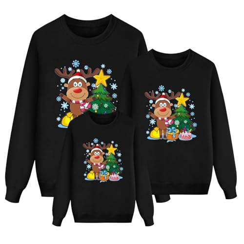 Weihnachtspullover Familie Set Damen Herren Kinder Paare Xmas Unisex...