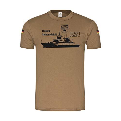 T-shirt Copytec BW Tropen Fregatte Sachsen Anhalt F224 Vert XL