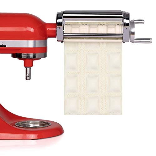 Pasta-Roller & Cutter Aufsatz Nudelaufsatz, Für Alle Kitchen Aid Dreiteiliger Nudelvorsatz Küchenmaschine, Inklusive Nudelroller, Pasta Set Zubehör,Spaghettischneider Cover