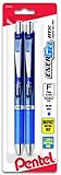 Pentel EnerGel Deluxe RTX Retractable Liquid Gel Pen, (0.5mm), Needle Tip, Blue Ink, 2 Pack (BLN75BP