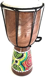 JIVE BRAND Djembe Drum Bongo Congo African Mahogany Wood Drum With Heavy Base Goat Skin Drum Head Hand Carved Professional Quality - 9