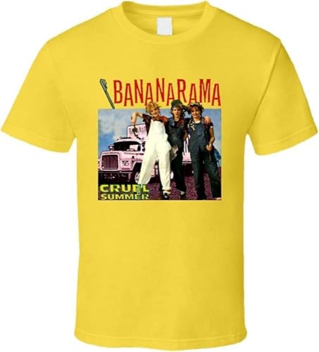 Photo de KLABVCT Bananarama Retro Cruel Summer T-shirt, jaune, S