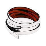 SICCOMA Metallic Silver Molding Trim Flexible PVC Decorative Trim Tape Self Adhesive Vibrant Mirror Like Shiny Metallic Decorative Trim for Wall, Mirror, Door, Wardrobe (1/2 in X 16.4 FT, Silver)