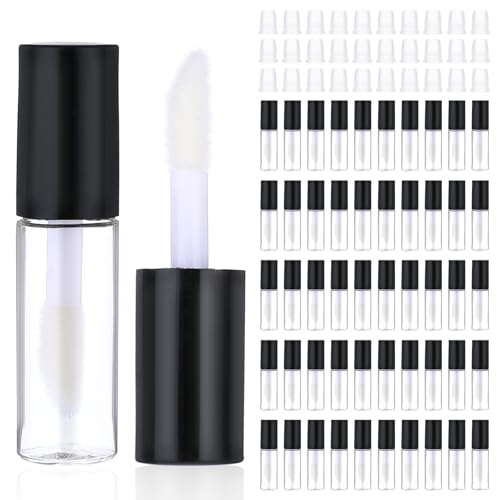 100 Pcs Mini Lip Gloss Tubes, Refillable Lip Balm Bottle Transparent Empty Containers Travel Personal Cosmetic Inserts Cosmetic Tools Mini Lipstick Containers for Women DIY Makeup