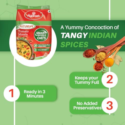 Image of Future Life Smart Tomato Oats | Tasty & Heathy Evening Snack | 100% Whole Grain Oats | Masala Oats | 400 Gms