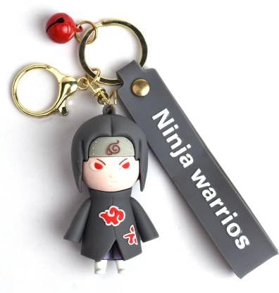 CASENED Cute 3D Silicon Cartoon Keychain - Cute Design Key Holder for Bags, Backpacks, and Keys (Itachi Uchiha)