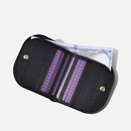 Zipper Small Purse Female Short Mini Money Clip Soft Leather Buckle Student -Thin Purse4
