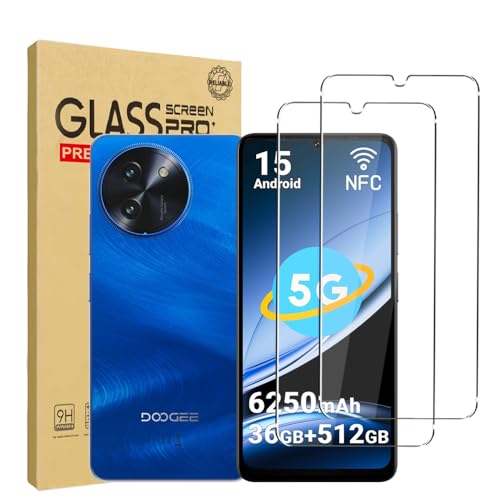 【2枚セット】For DOOGEE Note 58/58 Pro/59/59 Pro/59 Pro+ 5G/N58/N58pro フィルム 強化ガラス 日本旭硝子素材製 硬度9H 飛散防止 スクラッチ防止 撥水撥油 DOOGEE Note 58/58 Pr