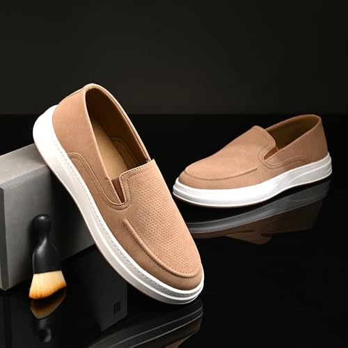 Image of Centrino Driver Loafers for Man | Casual Shoes for Men Stylish | Slip-On Lightweight Moccasins | Cushioned Insole | Comfortable Walking Loafer Shoes for Men | Hand-Stitched | Mens Shoes (9571)