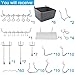 FRIMOONY Pegboard Hooks Assortment with Pegboard Bins, Peg Locks, for Organizing Various Tools, 140 Piece