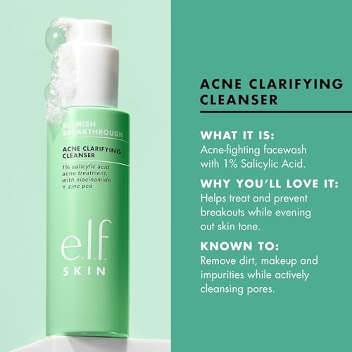 e.l.f. SKIN Blemish Breakthrough Clarifying Cleanser,Gel Cleanser For Removing Makeup,Controlling Oil & Clarifying Pores,1% Salicylic Acid,(Pack of 2) - image 5