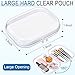 Sanwuta 6 Pcs Clear Hard Zipper Case Hard Plastic Zipper Pouches Makeup Bag Pencil Pouches Transparent Cases for Snacks Plastic Storage Organizer Box for Travel(Clear,7.87 x 5.9 x 2 Inch)