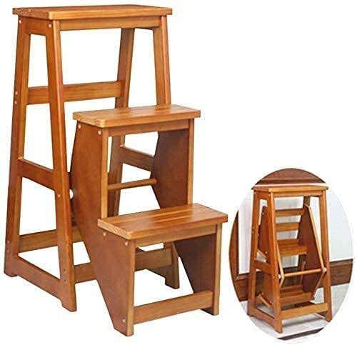 Escabeau escalier siège pliable avec 3 marches hauteur 77cm pour bureau