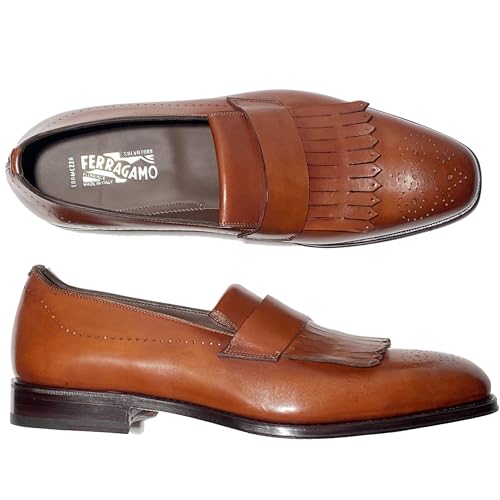 Saturn TRAMEZZA Tassel Brogue Loafers 9 EE 42 Men's Brown Leather Dress Shoes (Salvatore2