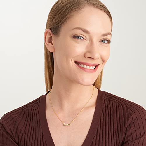 Morgan & Paige Dainty Statement Necklace For Women, Sterling Silver Pendant With Cursive Letters, Teens And Girls, Everyday Jewelry, 16 Inch With 2 Inch Extender Chain #TOP3