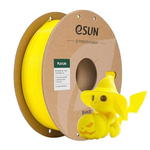 Image of eSUN Yellow PLA Filament, 3D Printing Filament 1.75mm Dimensional Accuracy + /- 0.03mm, 1kg Carboard Spool (2.2lbs) 3D Printer Filament
