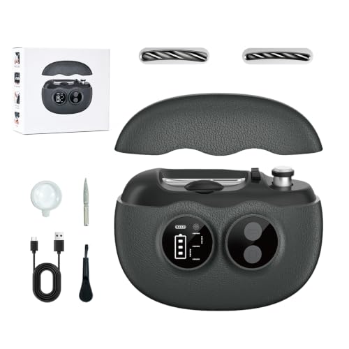 3-in-1 Electric Nail Trimmer, Rechargeable Manicure Set with Attachments & Magnifying Light...