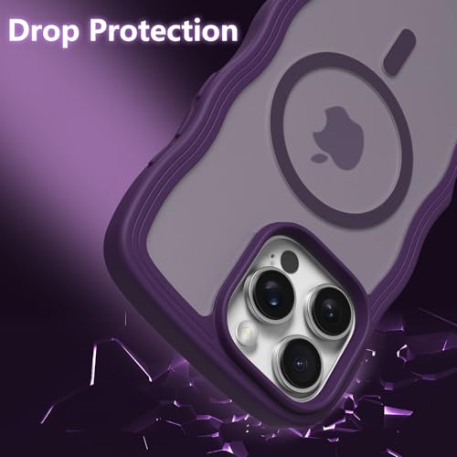 Coque silicone iPhone 15 Plus antichoc magnétique coque translucide violette - 6