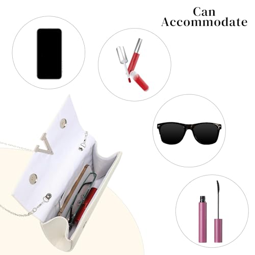 Image of YYW Evening Clutch Purse Faux Suede Handbags Small Wedding Purses for Women Elegant Ladies Formal Crossbody Shoulder Bag