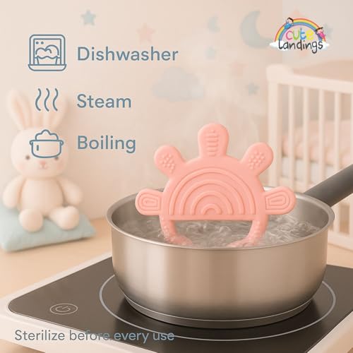 Image of Silicone Teething Toy for Newborn Baby Girls & Boys | BPA-Free, Food-Grade | Gum Relief, Chewing Aid |Teether| Easy-to-Grip Essentials (3+ Months)