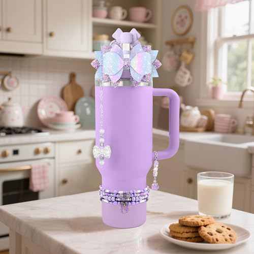 Hpebl 9PCS Accessories for Stanley Cup 30 40oz Tumbler Accessories,Purple - image 6