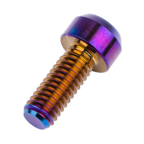 Image of Titanium Torx Square Head M6 x 10 15 20 25 30 35 40 45 50 60 65 70 80mm Screw Pack of 5 (Burn Blue, M6x15mm)