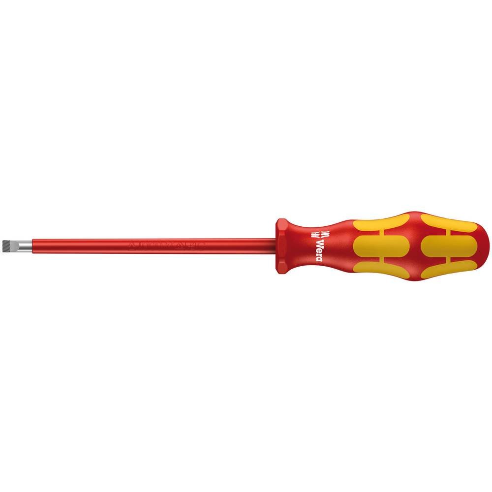 Wera 160i 10mm x 8in L Kraftform Plus slotted insulated screwdriver, 10 mm x 8 in., Lasertip