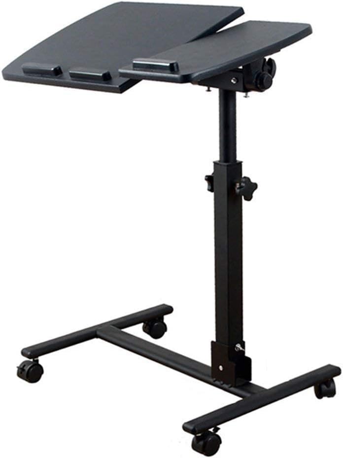 Laptop Rolling Cart Table Height Adjustable Mobile Laptop Stand Desk Multifunction Workstation